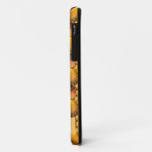 Coques Case-Mate iPhone Monogramme d'art fractal jaune peigne (Dos/Gauche)