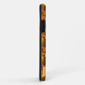 Coques Case-Mate iPhone Monogramme d'art fractal jaune peigne (Dos/Droite)