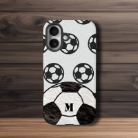 Monogramme de balle de soccer soufflé