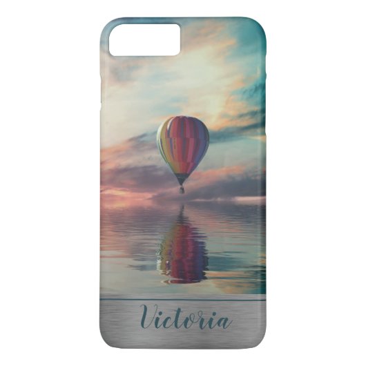 Coques Case-Mate iPhone Monogramme de ballon à air chaud (Dos)