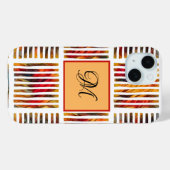 Coques Case-Mate iPhone Monogramme de bande Abstraite géométrique multicou (Verso (horizontal))