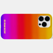 Coques Case-Mate iPhone Monogramme de bande de dégradé (Verso (horizontal))