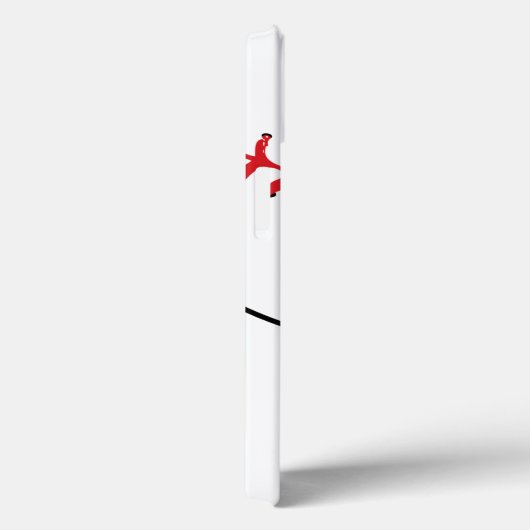 Coques Case-Mate iPhone Monogramme de baseball et numéro d'équipe (Verso / Droite)