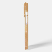 Coques Case-Mate iPhone Monogramme de basket-ball sur terrain de basket-ba (Verso / Gauche)