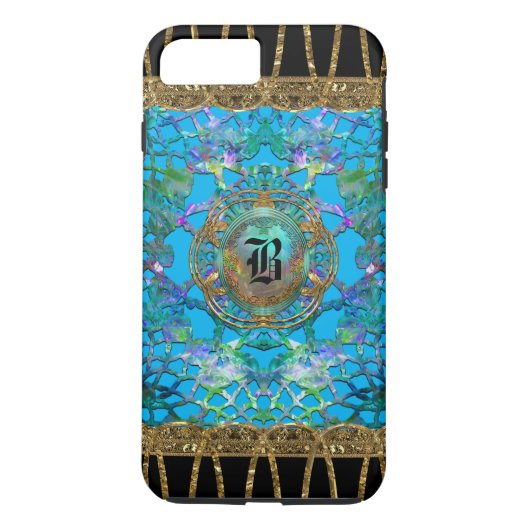 Coques Case-Mate iPhone Monogramme de Bleu d'Erington joli (Dos)
