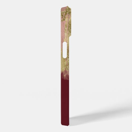 Coques Case-Mate iPhone Monogramme de bronze or de peinture Stroke (Verso / Droite)