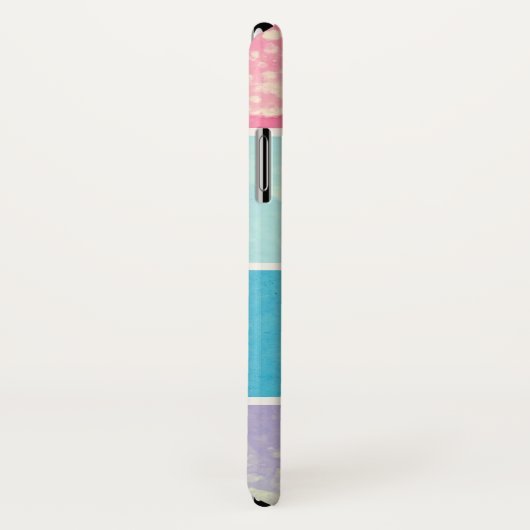 Coques Case-Mate iPhone monogramme de bulle pastel (Dos/Droite)