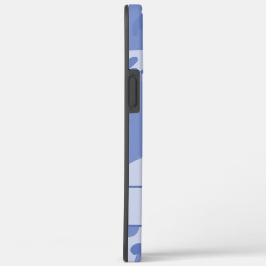 Coques Case-Mate iPhone Monogramme de camouflage bleu (Verso / Droite)