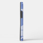 Coques Case-Mate iPhone Monogramme de camouflage bleu (Verso / Droite)