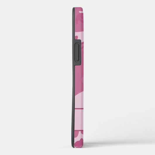 Coques Case-Mate iPhone Monogramme de camouflage rose (Verso / Droite)