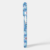 COQUES Case-Mate iPhone MONOGRAMME DE CERCLES EN FRACTAL BLEU ROSE (Verso / Gauche)