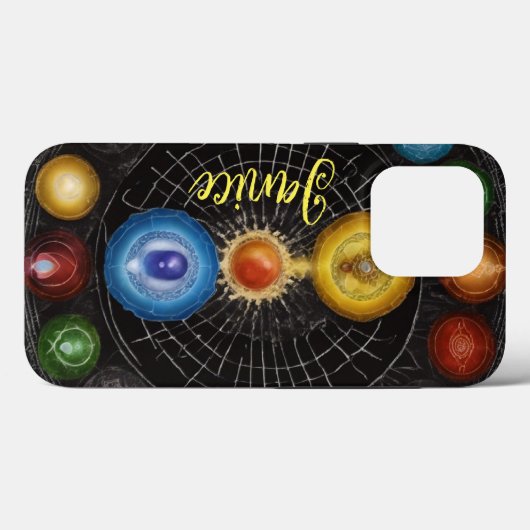 Coques Case-Mate iPhone Monogramme de Chakra (Verso (horizontal))