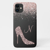 Coques Case-Mate iPhone Monogramme de chaussure de Parties scintillant d'o (Dos)