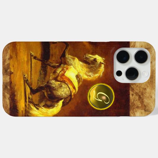 COQUES Case-Mate iPhone MONOGRAMME DE CHEVAL GRISÉ (Verso (horizontal))