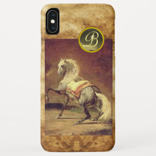 COQUE Case-Mate POUR iPhone MONOGRAMME DE CHEVAL GRISÉ