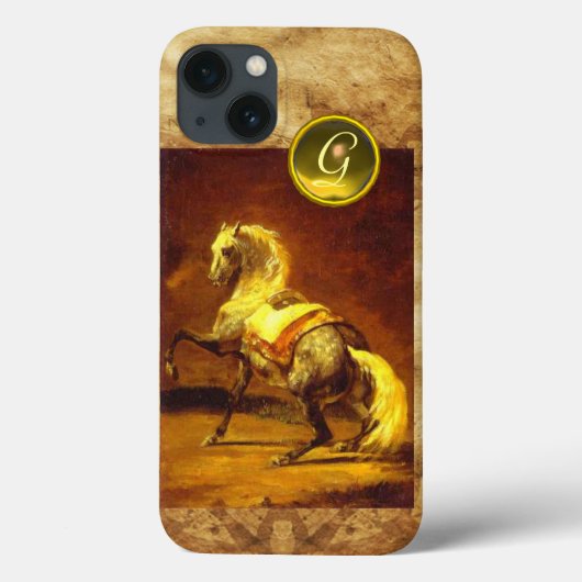 COQUES Case-Mate iPhone MONOGRAMME DE CHEVAL GRISÉ (Verso)