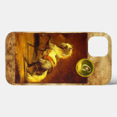 COQUES Case-Mate iPhone MONOGRAMME DE CHEVAL GRISÉ (Verso (horizontal))