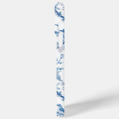 Coques Case-Mate iPhone Monogramme de Chinoiserie Bleu et Blanc (Verso / Gauche)