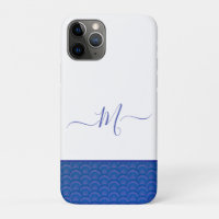 Monogramme de Coastère bleu blanc