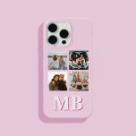 Coque iPhone 15 Pro Max Monogramme de collection photo moderne<br><div class="desc">Photo Collage Moderne Initiale Monogramme Téléphone Case. Créez votre propre coque iphone personnalisé avec un nom initial personnalisé et 4 photos</div>