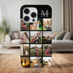 Coque iPhone 15 Pro Max Monogramme de collection photo personnalisée<br><div class="desc">Collage photo personnalisé coque iphone Monogramme</div>