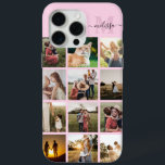 Coque iPhone 15 Pro Max Monogramme de collection photo personnalisée<br><div class="desc">Collage photo personnalisé coque iphone Monogramme</div>