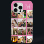 Coque iPhone 15 Pro Max Monogramme de collection photo personnalisée<br><div class="desc">Collage photo personnalisé coque iphone Monogramme</div>