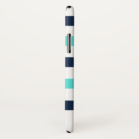 Coques Case-Mate iPhone monogramme de compas de bandes nautiques (Dos/Droite)