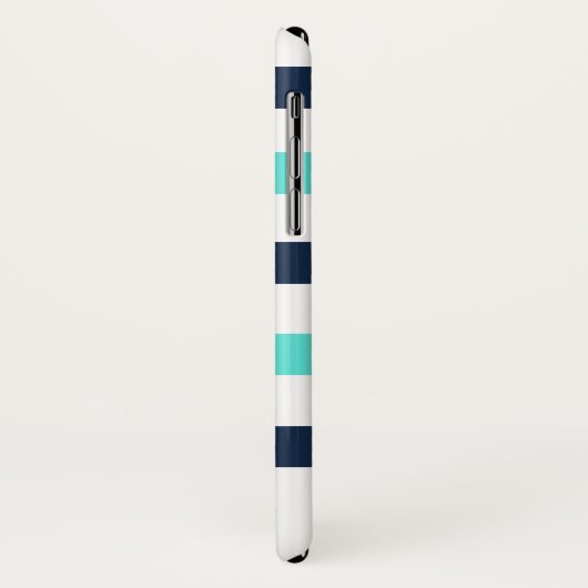 Coques Case-Mate iPhone monogramme de compas de bandes nautiques (Dos/Gauche)