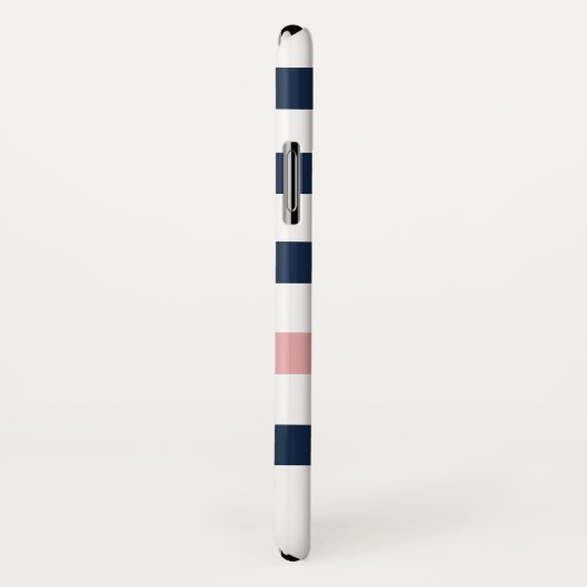 Coques Case-Mate iPhone monogramme de compas de bandes nautiques (Dos/Droite)