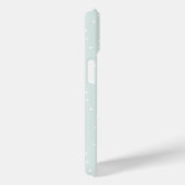 Coques Case-Mate iPhone Monogramme de couronne et de points de menthe vert (Verso / Droite)