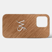 Coques Case-Mate iPhone Monogramme de cuivre brossé (Verso (horizontal))
