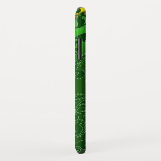 COQUES Case-Mate iPhone MONOGRAMME DE DAMASK VERT SHAMROCK DE SAINT PATRIC (Dos/Droite)