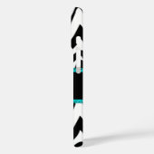 Coques Case-Mate iPhone Monogramme de dentelle d'Aqua d'impression de (Verso / Gauche)