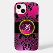 Coques Case-Mate iPhone MONOGRAMME DE DOMMASQUE ROSE NOIR, Ruby Gem (Verso)
