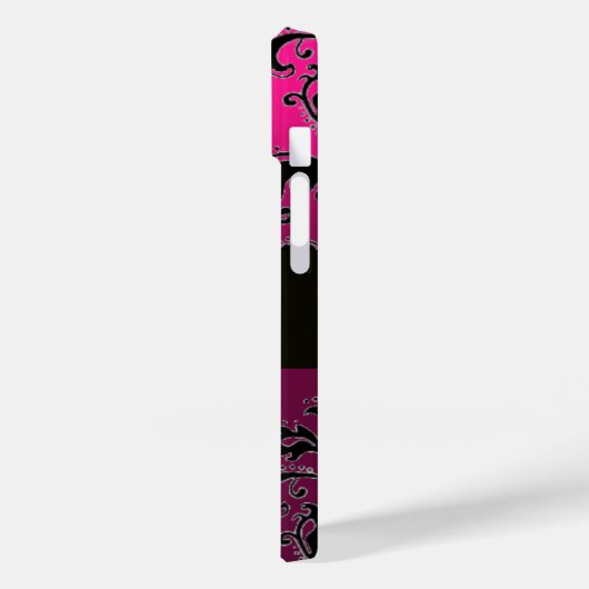 Coques Case-Mate iPhone MONOGRAMME DE DOMMASQUE ROSE NOIR, Ruby Gem (Verso / Gauche)
