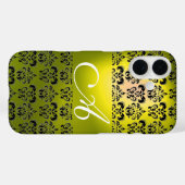 COQUES Case-Mate iPhone MONOGRAMME DE DOMMASQUES NOIR JAUNE (Verso (horizontal))