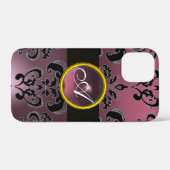 COQUES Case-Mate iPhone MONOGRAMME DE DOMMASQUES PURPLE NOIR (Verso (horizontal))