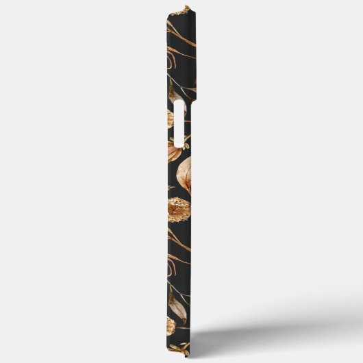 Coques Case-Mate iPhone Monogramme de feuillage bohème (Verso / Droite)