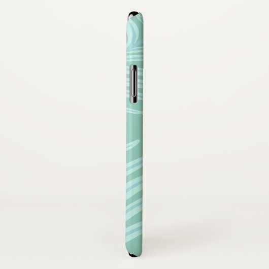 Coques Case-Mate iPhone monogramme de feuillage pastel tropical (Dos/Droite)