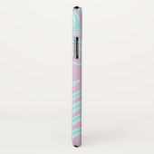 Coques Case-Mate iPhone monogramme de feuillage pastel tropical (Dos/Droite)