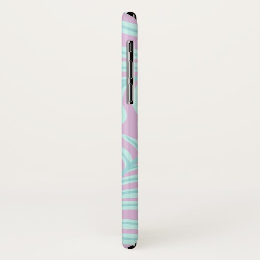 Coques Case-Mate iPhone monogramme de feuillage pastel tropical (Dos/Gauche)
