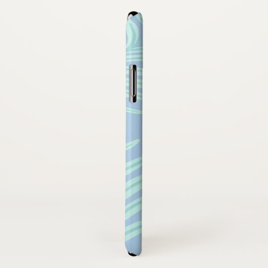 Coques Case-Mate iPhone monogramme de feuillage pastel tropical (Dos/Droite)
