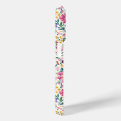 Coques Case-Mate iPhone Monogramme de fleurs ditsy rose et violet (Verso / Droite)