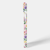 Coques Case-Mate iPhone Monogramme de fleurs ditsy rose et violet (Verso / Gauche)