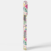 Coques Case-Mate iPhone Monogramme de fleurs ditsy roses et violettes (Verso / Droite)