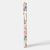 Coques Case-Mate iPhone Monogramme de fleurs ditsy roses et violettes (Verso / Gauche)