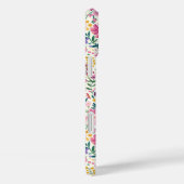 Coques Case-Mate iPhone Monogramme de fleurs ditsy roses et violettes (Verso / Droite)