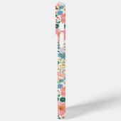 Coques Case-Mate iPhone Monogramme de fleurs ditsy rouges et roses (Verso / Gauche)