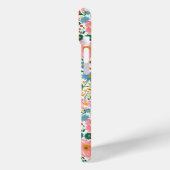 Coques Case-Mate iPhone Monogramme de fleurs Ditsy rouges et roses (Verso / Gauche)